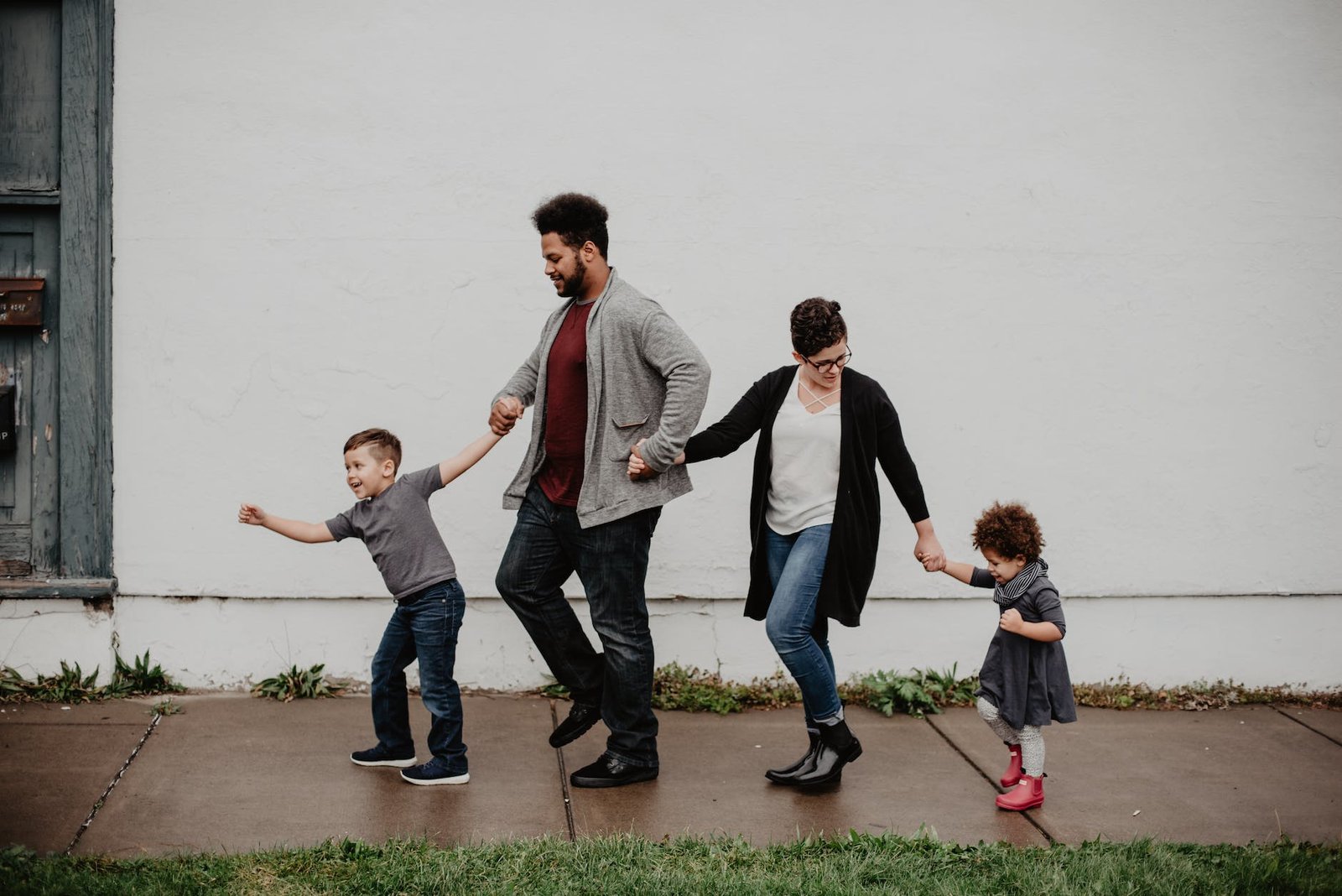 family of four walking at the street -radical acceptance