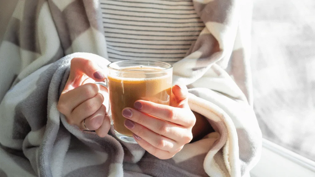 parent holding coffee connection support burnout