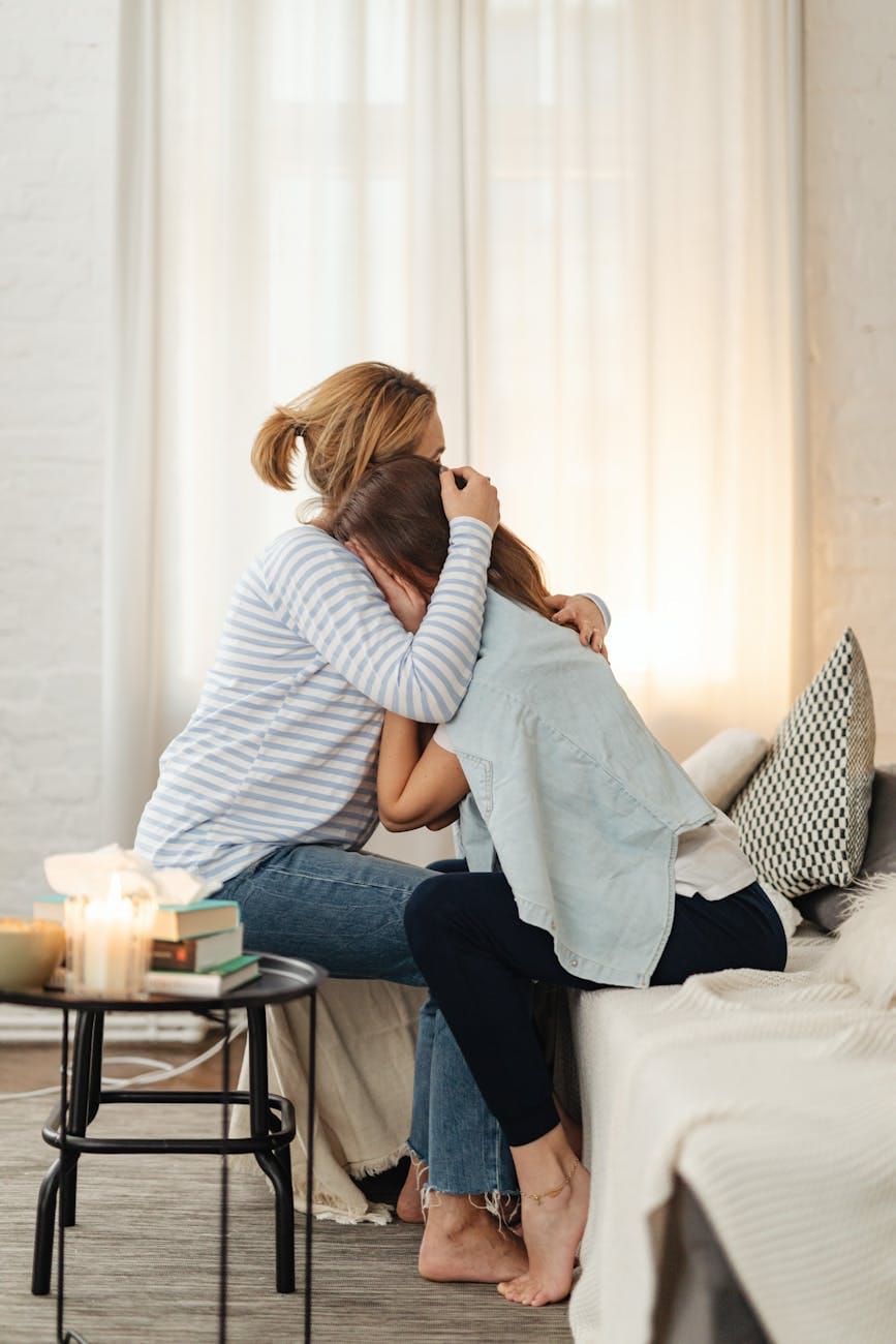 mother and daughter hugging - Why burnout recovery takes so long
