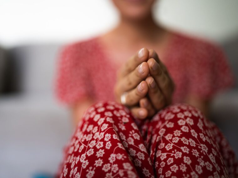 person praying hands photo